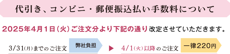 代引き、コンビニ。郵便振込払い手数料について