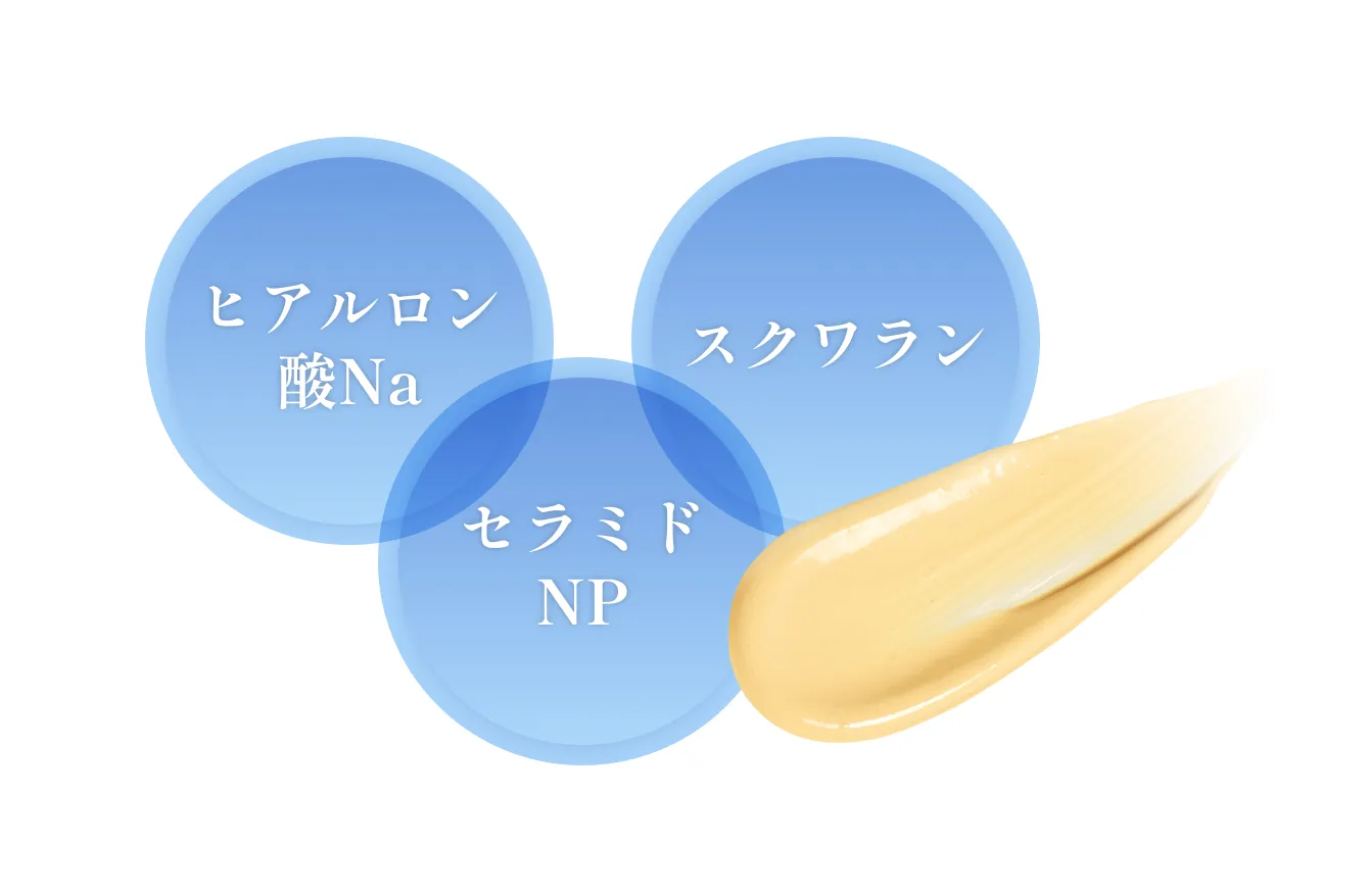 優れた保湿力でうるおいをキープ。