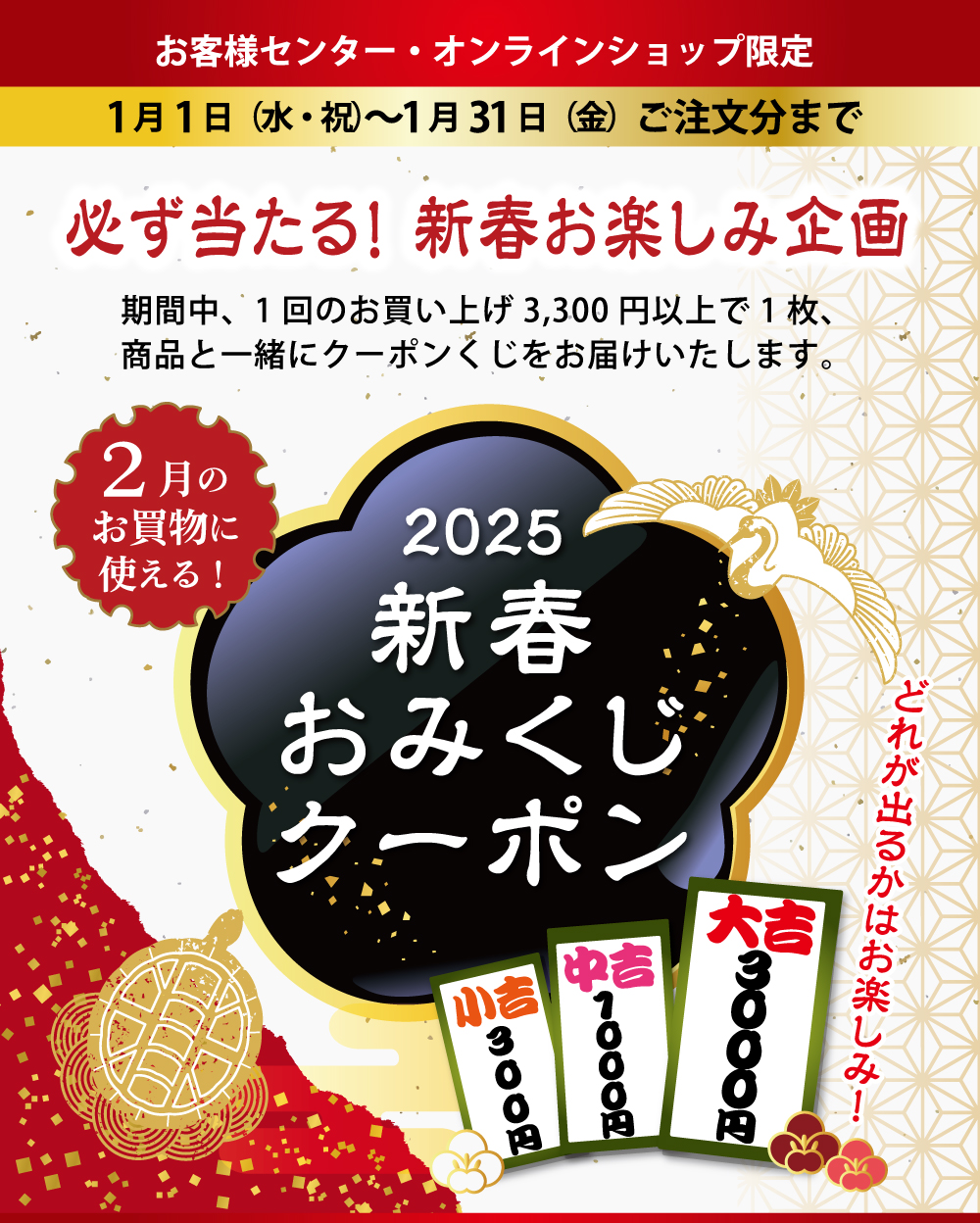 2025 新春おみくじカードキャンペーンのご案内！